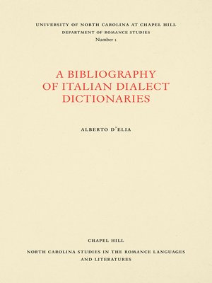 cover image of A Bibliography of Italian Dialect Dictionaries